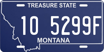 MT license plate 105299F