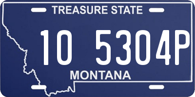 MT license plate 105304P