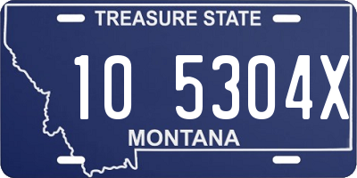 MT license plate 105304X