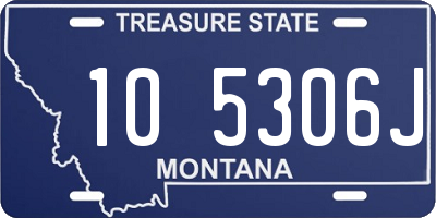 MT license plate 105306J