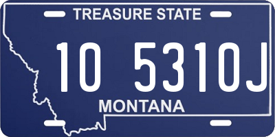 MT license plate 105310J