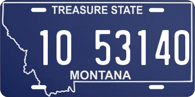 MT license plate 105314O