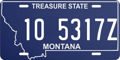 MT license plate 105317Z