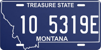 MT license plate 105319E