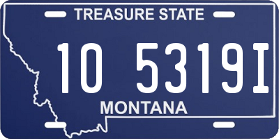 MT license plate 105319I