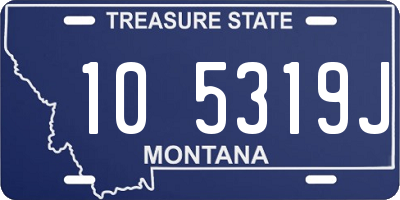 MT license plate 105319J