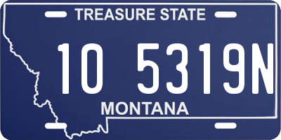 MT license plate 105319N