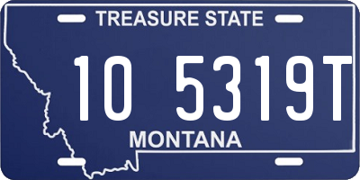 MT license plate 105319T