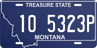 MT license plate 105323P