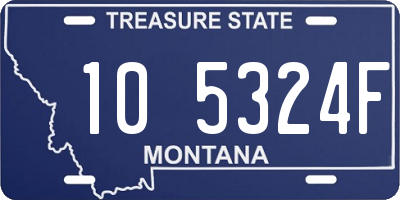 MT license plate 105324F