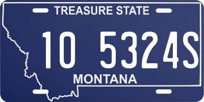 MT license plate 105324S