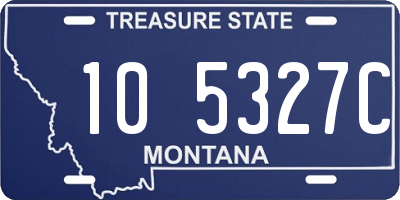 MT license plate 105327C