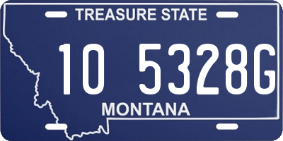 MT license plate 105328G