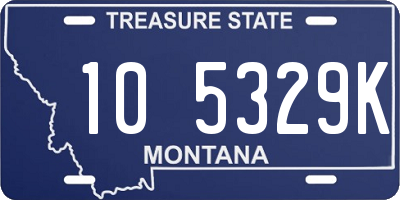 MT license plate 105329K