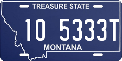 MT license plate 105333T