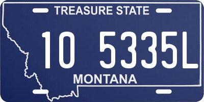 MT license plate 105335L