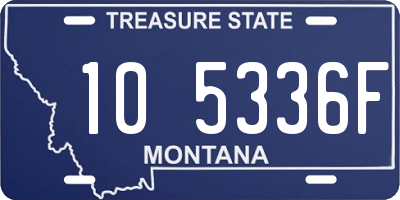 MT license plate 105336F