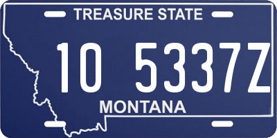 MT license plate 105337Z