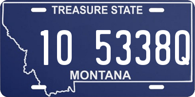 MT license plate 105338Q