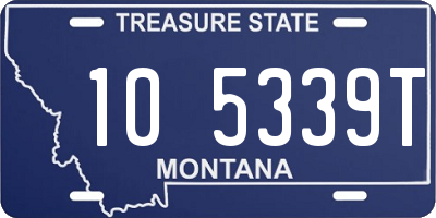 MT license plate 105339T