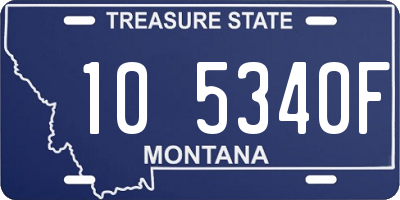 MT license plate 105340F