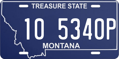 MT license plate 105340P