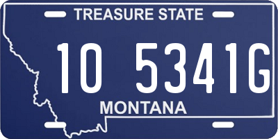 MT license plate 105341G