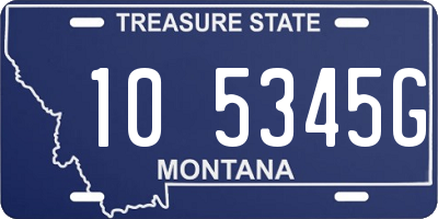 MT license plate 105345G