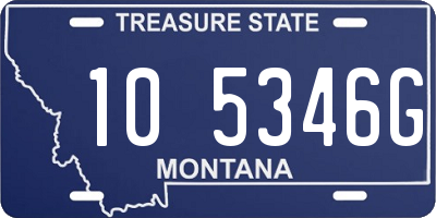 MT license plate 105346G