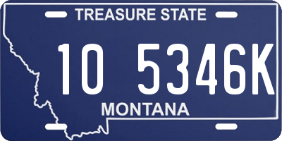 MT license plate 105346K