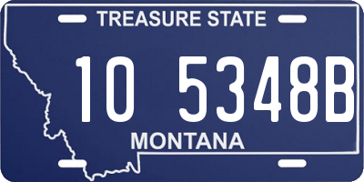 MT license plate 105348B