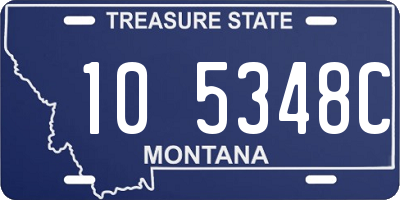 MT license plate 105348C