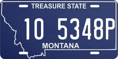 MT license plate 105348P