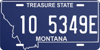 MT license plate 105349E