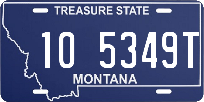 MT license plate 105349T