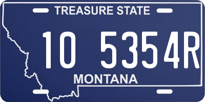 MT license plate 105354R