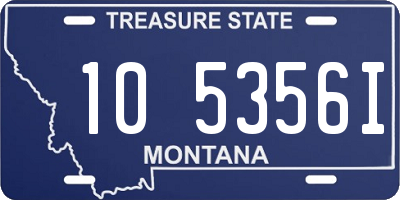 MT license plate 105356I