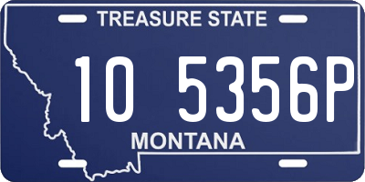 MT license plate 105356P