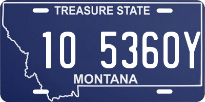 MT license plate 105360Y