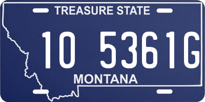 MT license plate 105361G