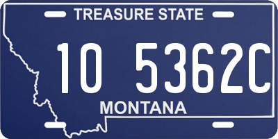 MT license plate 105362C