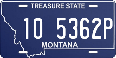 MT license plate 105362P