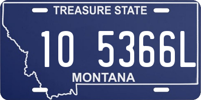 MT license plate 105366L