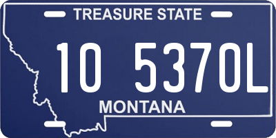 MT license plate 105370L