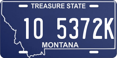 MT license plate 105372K