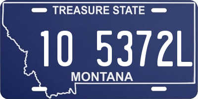 MT license plate 105372L