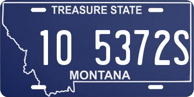 MT license plate 105372S