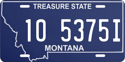 MT license plate 105375I