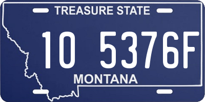 MT license plate 105376F