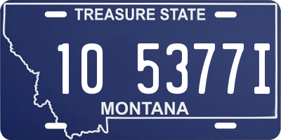 MT license plate 105377I